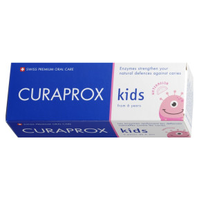 Зубна паста дитяча ферментна Curaprox CS Kids 6+ з ароматним смаком солодкого кавуна 1450 ppm F 60 мл